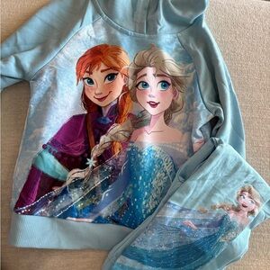 PatPat Blue Kids Matching Set with Princess Print